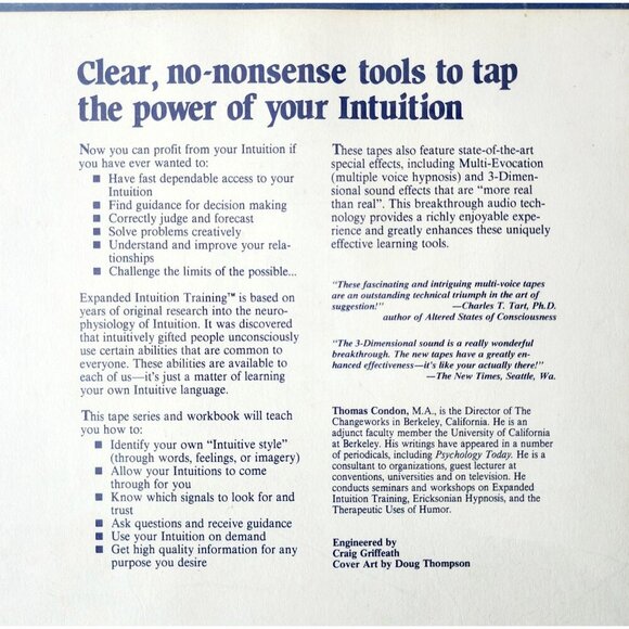 1987 Expanded Intuition Training Audiobook Cassette w/ Book Box Set Condon E31 - Picture 5 of 5